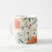 Mug Boho style fleurs couleurs motifs (Devant gauche)