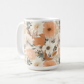 Mug Boho style fleurs couleurs motifs (Devant gauche)