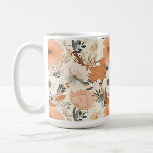 Mug Boho style fleurs couleurs motifs (Gauche)
