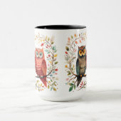 Mug Boho Style Owl Couple (Centre)