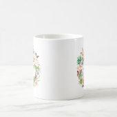 Mug Boho Succulents Floral Wreath Personnalisé (Centre)