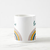 Mug Boho tendance arc-en-ciel brillant de texte modern (Centre)