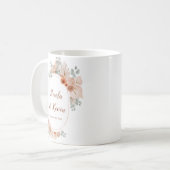 Mug Boho Terracotta Pampas Grass Wedding (Devant gauche)
