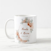 Mug Boho Terracotta Pampas Grass Wedding (Gauche)