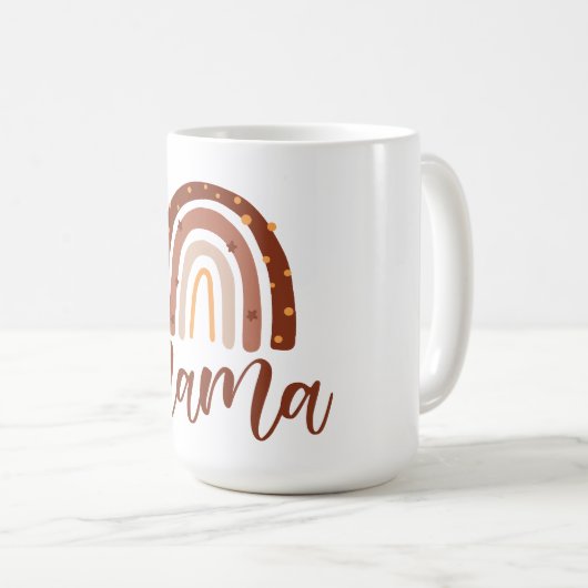 Mug Boho Terracotta Rainbow Mama (Devant droit)