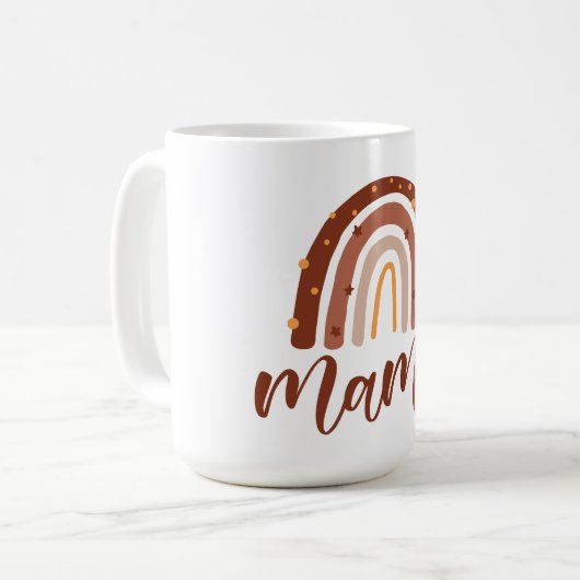 Mug Boho Terracotta Rainbow Mama (Devant gauche)
