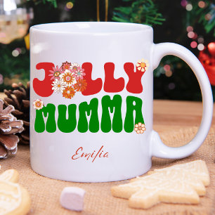 Mug Boho Theme Cute Retro Jolly Mumma Nom Personnalisé