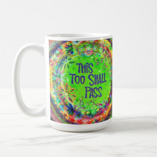 Mug Boho This Too Doit Passer Devis Green Inspirivity (Gauche)