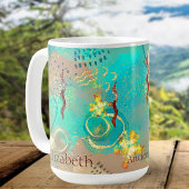 Mug Boho Turquoise Et Golden Ancienne Sagesse