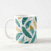 Mug Boho Turquoise et or plumes (Gauche)