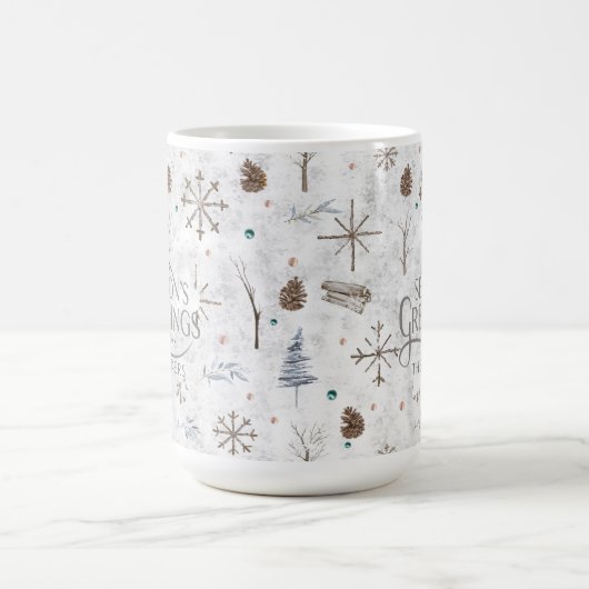 Mug Boho Twigs & Pinecone Christmas ID986 (Centre)
