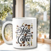 Mug Boho Typographie Abstraite Yoga Pose et