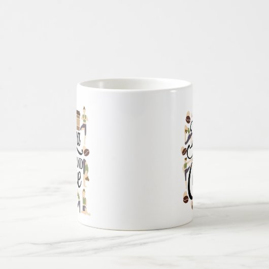 Mug Boho Typographie Abstraite Yoga Pose et (Centre)