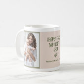 Mug Boho vert clair rose première fête des mères photo (Devant gauche)