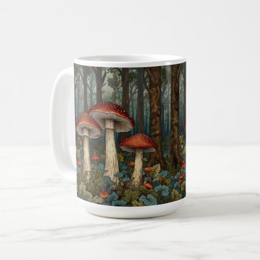 Mug Boho vintage champignons forêt (Devant gauche)