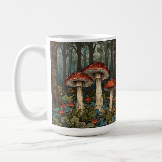 Mug Boho vintage champignons forêt (Gauche)