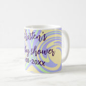 Mug Boho violet vert baby shower marbre rustique moder (Devant droit)