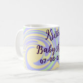 Mug Boho violet vert baby shower marbre rustique moder (Devant gauche)