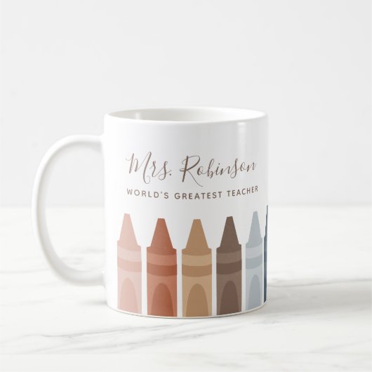 Mug Boho Worlds Plus Grand Enseignant Crayon (Gauche)