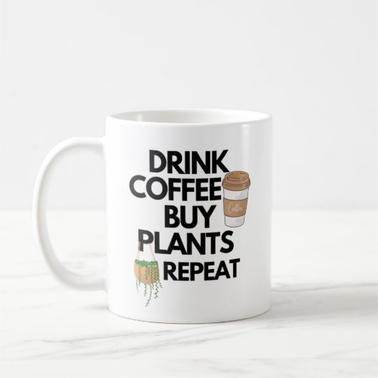 Mug Boire Café Acheter Plantes Répéter (Gauche)