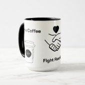 Mug Boire Café Combattre le racisme Donner du pouvoir (Devant gauche)