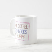 Mug Boire Café Lire Livres Soyez Heureux (Devant gauche)