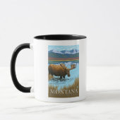 Mug Boire de l'orignal au lac - Montana (Gauche)