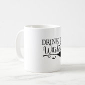 Mug Boire des sorcières Halloween Drôle Slogan (Devant gauche)