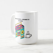 Mug Boire du café et écouter de la musique des années  (Devant gauche)
