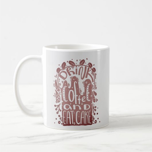 Mug Boire du café manger du gâteau (Gauche)