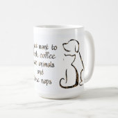 Mug Boire du café - Sauvez les animaux - Chien et Chat (Devant droit)