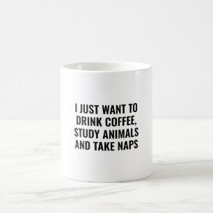 Mug Boire étude café animal drôle Zoologie étudiante