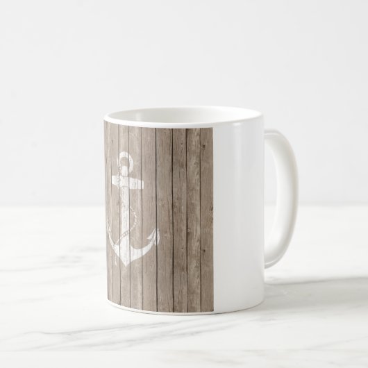 Mug Bois affligé avec l'Ancre (Devant droit)