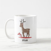 Mug Bois Animaux Cadeau Personnalisé Chocolat Chaud (Gauche)