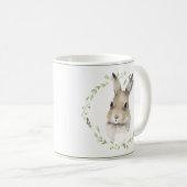 Mug Bois Animaux Lapin Verdure Aquarelle mignonne (Devant droit)