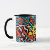 Mug Bois colorés rouges et bleus (Gauche)