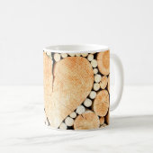 Mug Bois de bois de coeur bole bois de chauffage (Devant droit)