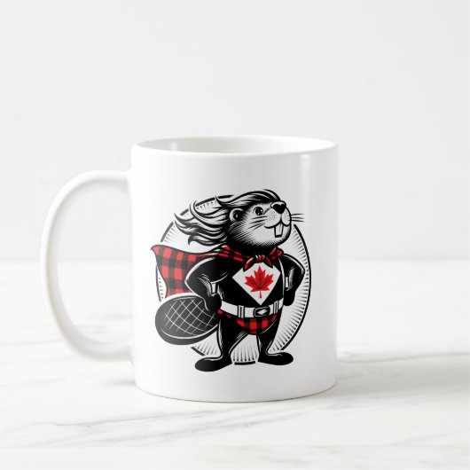 Mug Bois de castor canadien à carreaux buffle (Gauche)