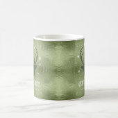 Mug Bois de cerf Silhouette & Flocons de neige Vert ID (Centre)