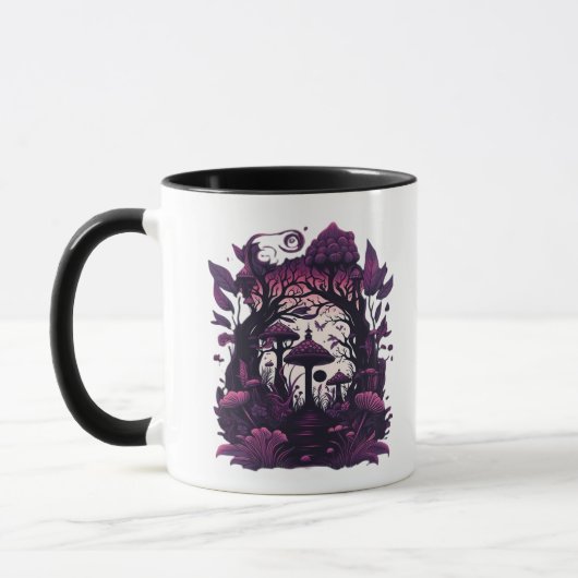 Mug Bois de champignons Whimsigoth Witchy sérigraphie (Gauche)