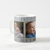 Mug Bois de collage de 3 photos (Devant gauche)
