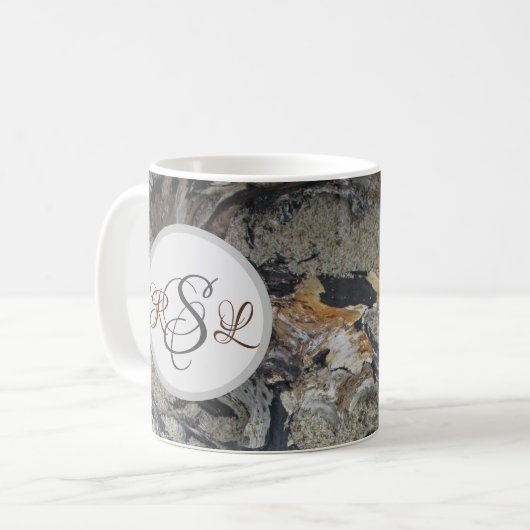 Mug Bois de Conduite photo Fancy Nature initiale (Devant gauche)