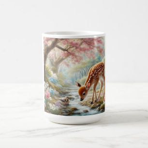Mug Bois de printemps avec canard et faon/cerf
