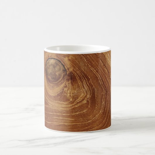 Mug Bois de teck rustique en bois Texture Grain de boi (Centre)