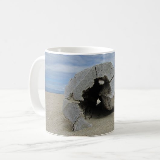 Mug Bois d'érable - photo Côte Ouest Pacifique Beach (Devant gauche)