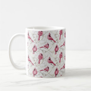 Mug Bois d'hiver Rouge Cardinal Oiseaux Motif