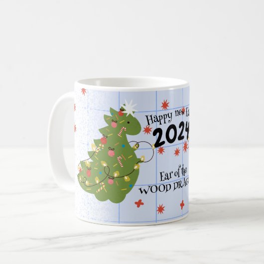 Mug Bois Dragon Bleu (Devant gauche)