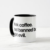 Mug Bois Du Café. Lire Livres Interdits. Combattre le  (Devant gauche)