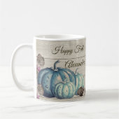 Mug Bois gris mou automne Citrouille bleu automne (Gauche)