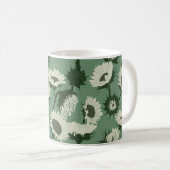 Mug Bois Imprimer Tournesol blanc (Devant droit)